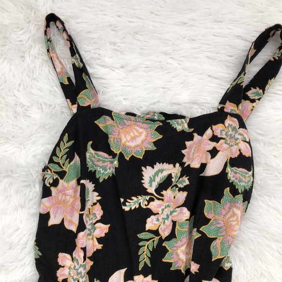 Black Floral Midi Dress - Picture 2 of 4